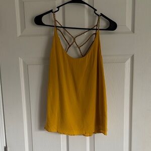 Braided-Strap Mustard Women's Cami Top